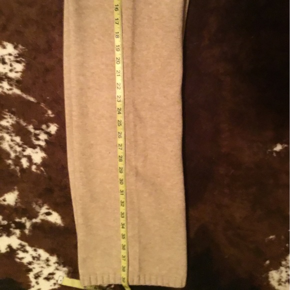 Entro Beige Stretch Knit Pant with Ribbed Bottom - Picture 6 of 6